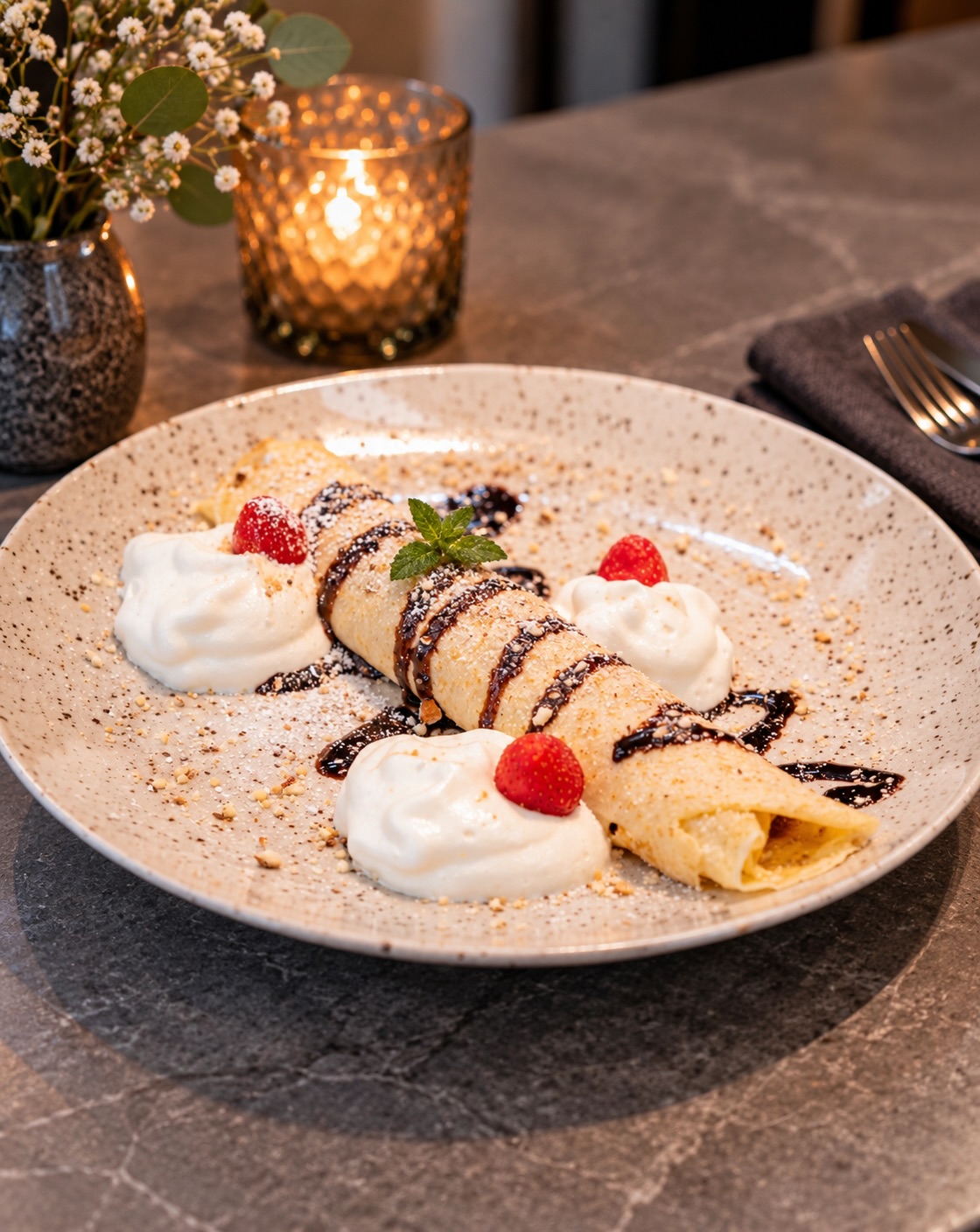 Nuss-Nougat Palatschinken aus unserer aktuellen Wochenkarte! 🌰🍫

#restaurant #dessert #sweet #foodlover #menü9#restaurant, #dessert, #sweet, #foodlover, #menü