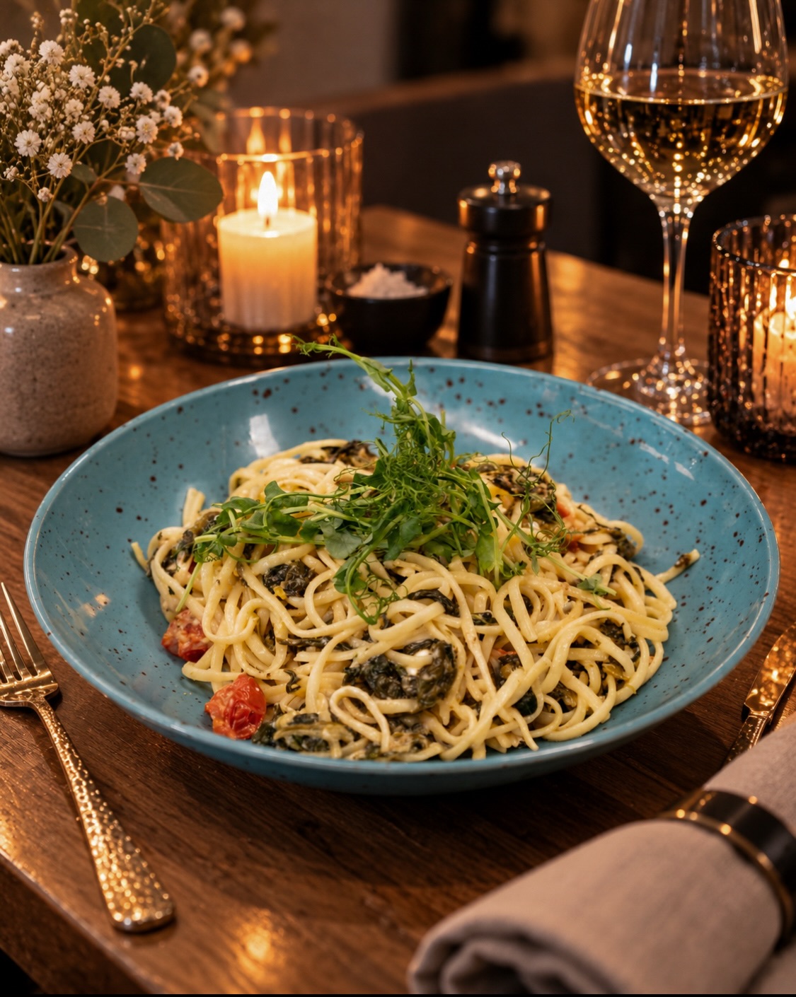 Linguine mit Feta & Spinat aus unserer aktuellen Wochenkarte! 🌱🍝

#dinner #restaurant #pasta #feta #spinat9#dinner, #restaurant, #pasta, #feta, #spinat