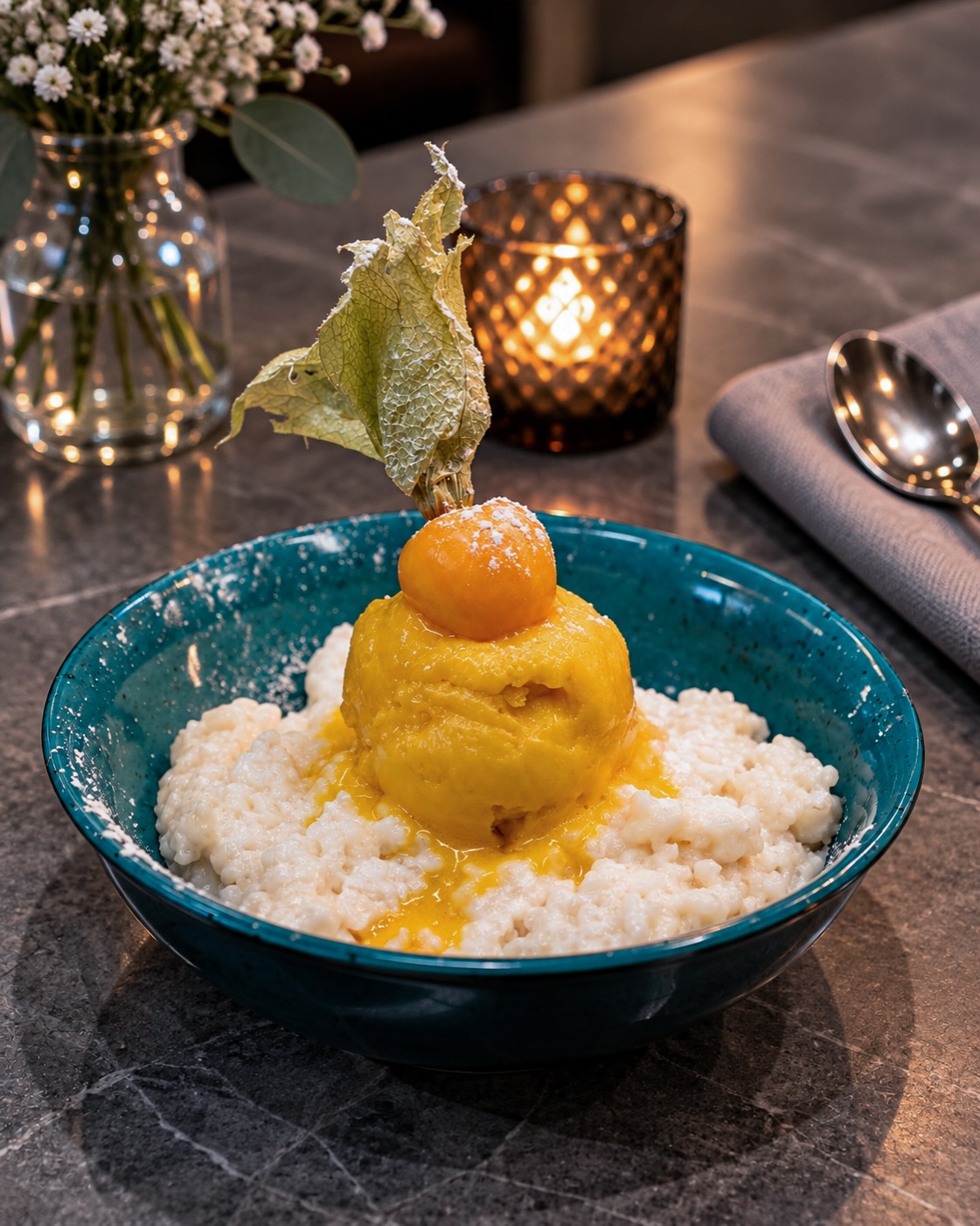 Kokos-Milchreis mit Mango Sorbet aus unserer aktuellen Wochenkarte! 🍚🍨

#dessert #restaurant #dinner #menü #tasty8#dessert, #restaurant, #dinner, #menü, #tasty