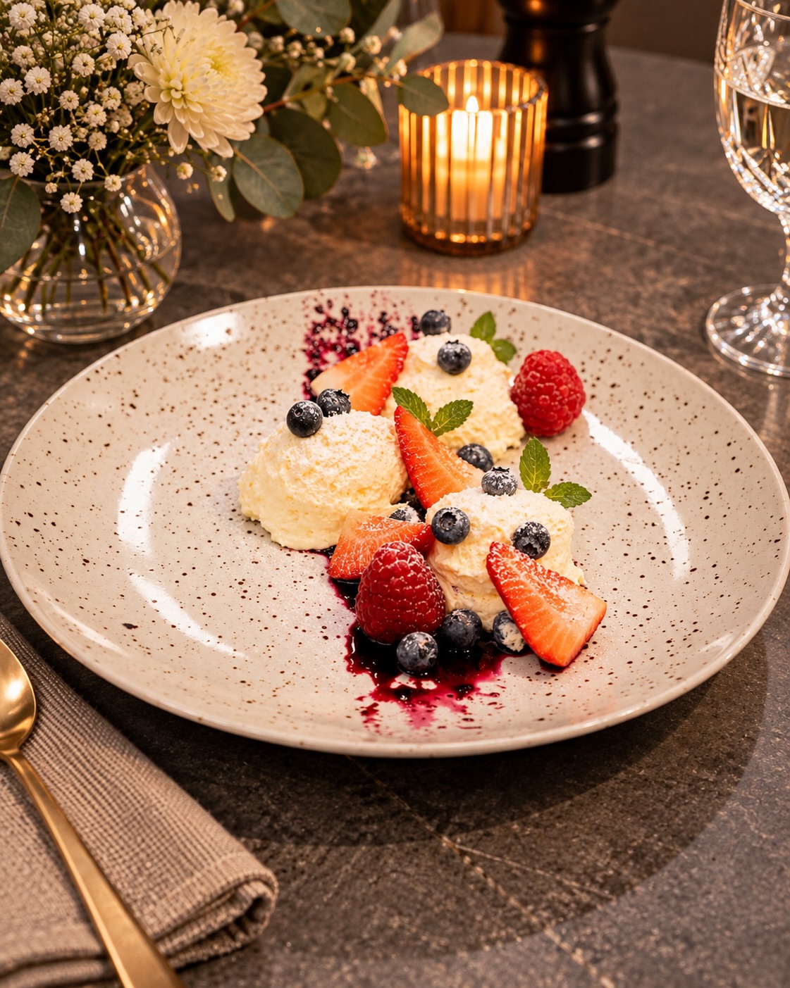 Weißes Schokomousse mit Beeren aus unserer aktuellen Wochenkarte! 🍫🍓🫐

#restaurant #menü #dessert #berries #schoko10#restaurant, #menü, #dessert, #berries, #schoko
