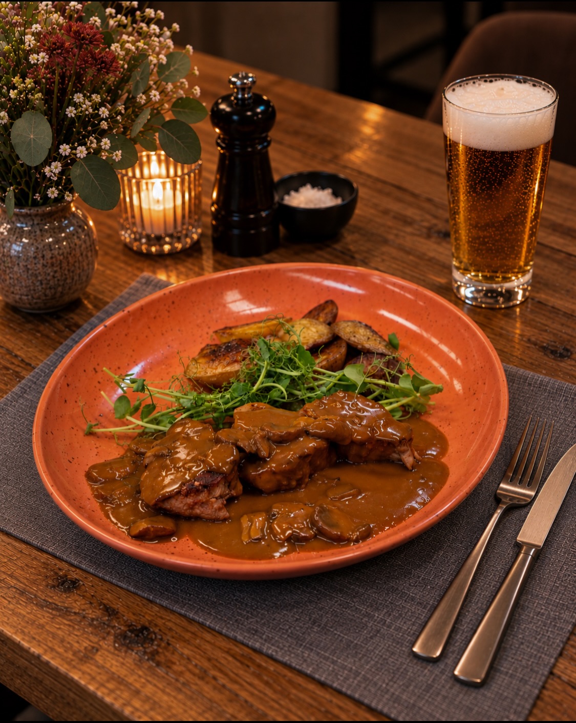 Zarte Filets von der Almsau mit Bratkartoffeln & Pilzrahmsauce aus unserer aktuellen Wochenkarte! 🐖🥔🍄‍🟫

#restaurant #gourmet #menü #dinner #filet6#restaurant, #gourmet, #menü, #dinner, #filet