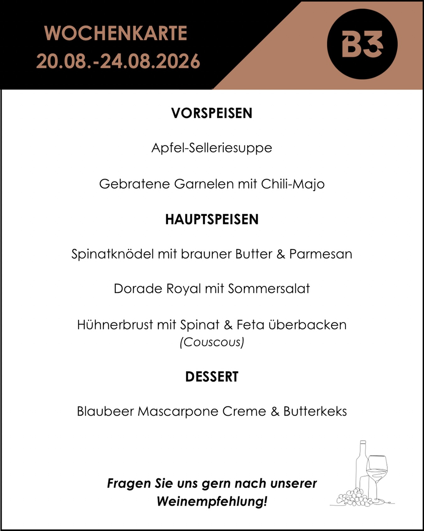 Unsere aktuelle Wochenkarte! 📆

#restaurant #gastronomie #menü #dinner #foodlover6#restaurant, #gastronomie, #menü, #dinner, #foodlover