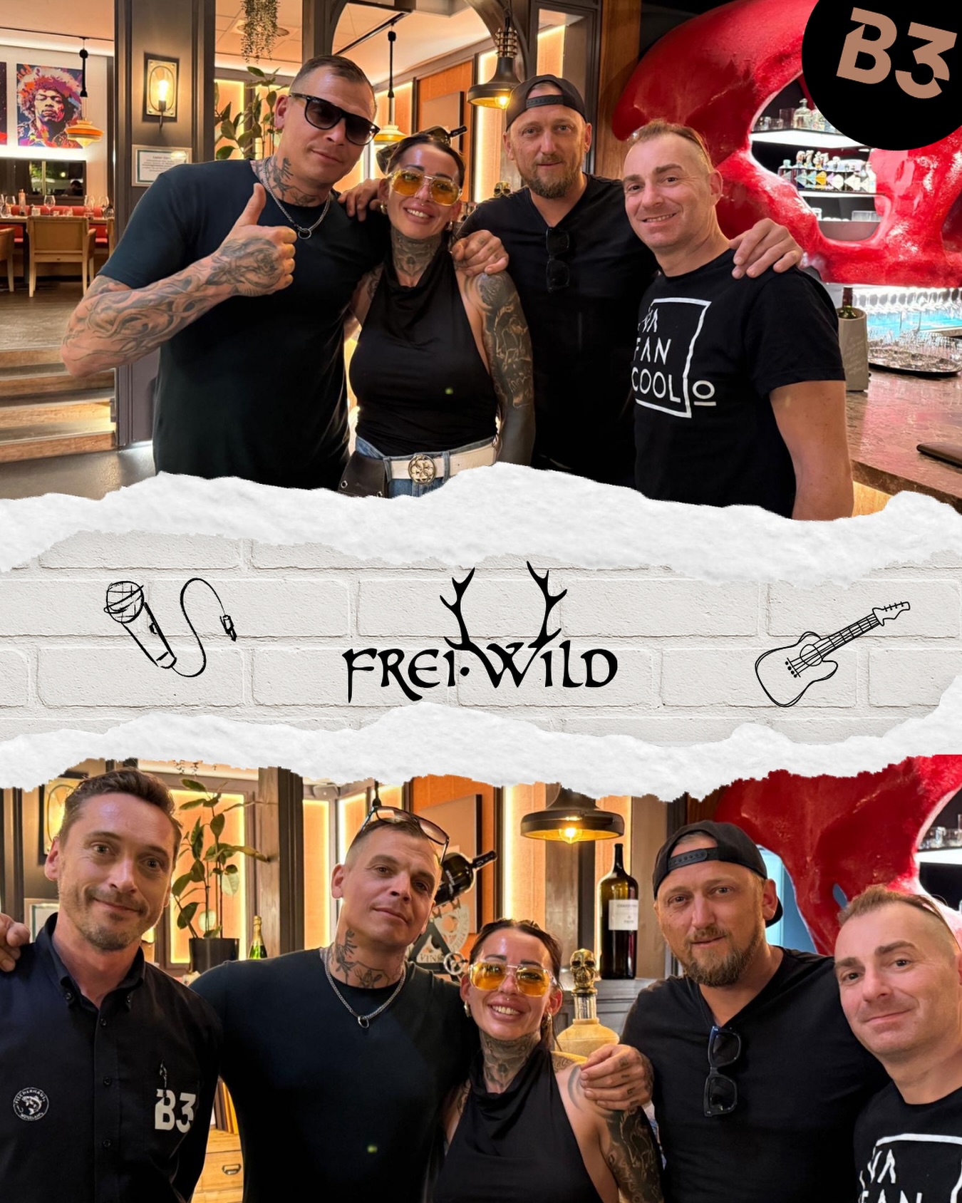 Letzte Woche war @frei.wild_official zu Gast im B3 Wattens! 🤘🏻🎸

#b3 #wattens #restaurant #freiwild foodlover44#b3, #wattens, #restaurant, #freiwild