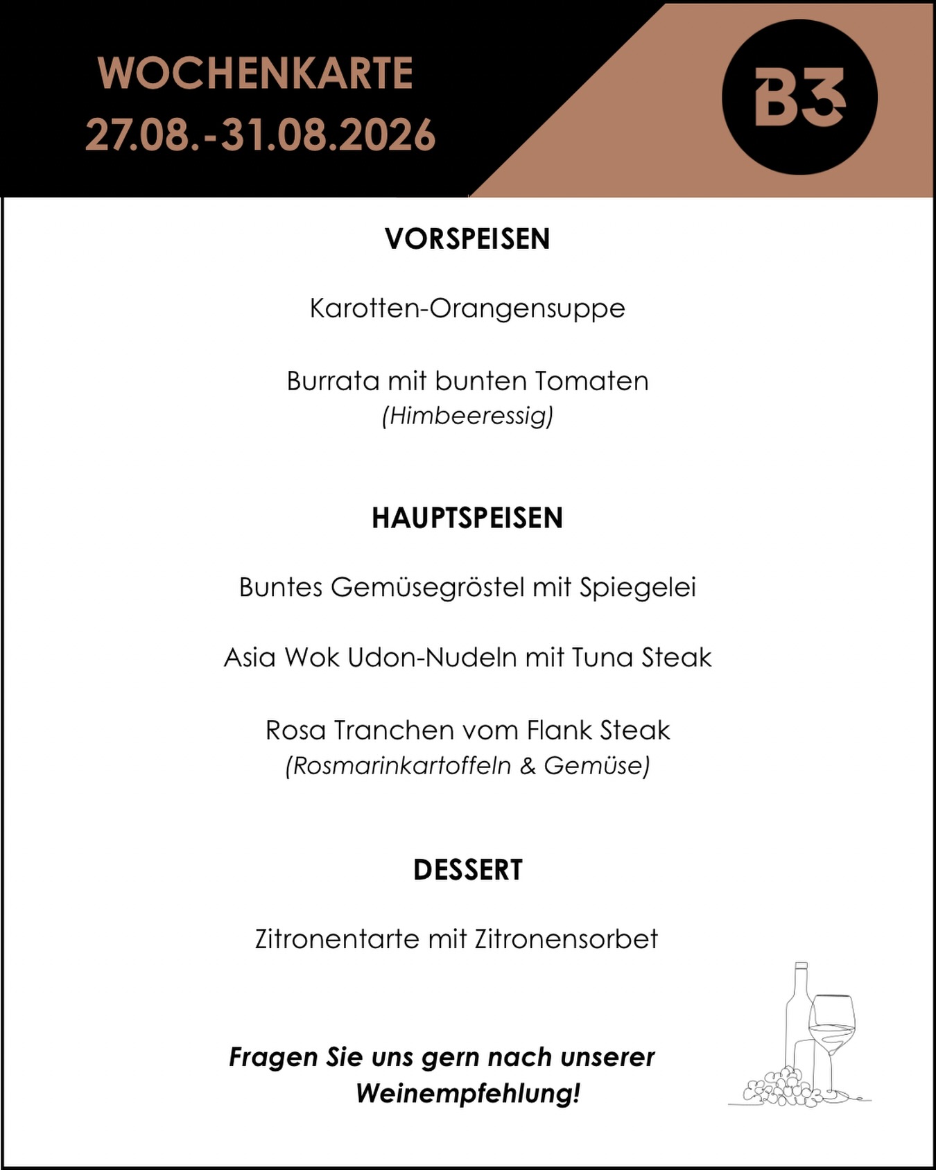 Unsere aktuelle Wochenkarte! 📆

#restaurant #menü #dinner #àlacarte #foodlover6#restaurant, #menü, #dinner, #àlacarte, #foodlover